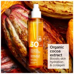 Clarins Sun Care Glowing Sun Oil High Protection for Body & Hair SPF30