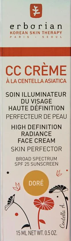 Erborian CC Creme High Definition Radiance Face Cream SPF25