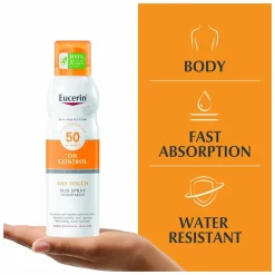 Eucerin Body Oil Control Dry Touch Sun Spray Transparent SPF50
