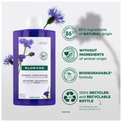 Klorane Centaury Anti-Yellowing Shampoo for Grey, Blonde Hair