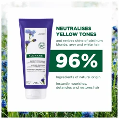 Klorane Centaury Anti-Yellowing Conditioner for Grey and Blonde Hair