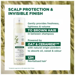 Klorane Dry Shampoo Ultra Gentle with Oat and CeramideLike for Dark Hair