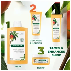 Klorane Mango Nourishing Leave-In Cream for Dry Hair