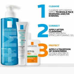 La Roche-Posay Breakout-Fighting Routine Set: Effaclar Cleanser, Corre