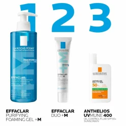 La Roche-Posay Breakout-Fighting Routine Set: Effaclar Cleanser, Corre