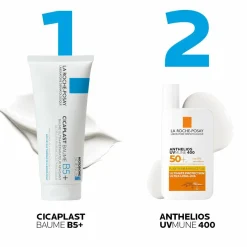 La Roche-Posay Cicaplast Baume and UVMune Invisible Fluid Routine Set