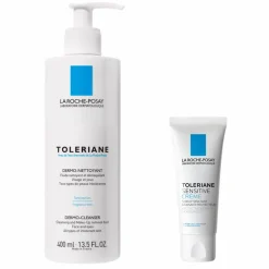 La Roche-Posay Cleanse & Moisturise Duo Routine Set For Sensitive Skin