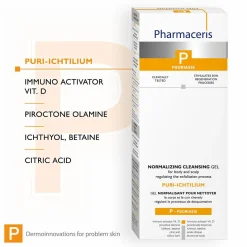 Pharmaceris P Puri-Ichtilium Normalising Cleansing Gel For Body and Scalp
