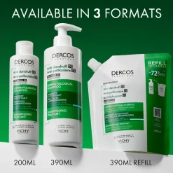 Vichy Dercos Anti-Dandruff Shampoo for Normal to Oily Hair Refill