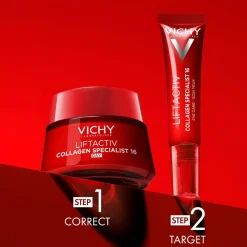 Vichy LiftActiv Anti-Ageing Routine Set: Moisturiser and Eye Cream wit