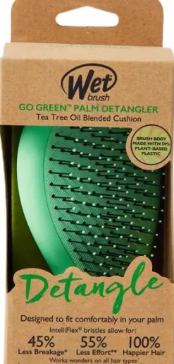 Wet Brush Go Green Tea Tree Oil Infused Palm Detangler Brush